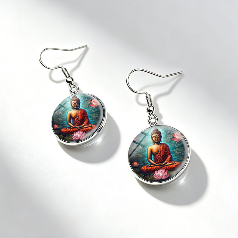 3pc Lotus Pond Necklace & Earrings Set